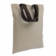 Mini borsa shopper cotone con manici colorati nero16123 02