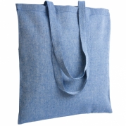 Borsa shopper ecologia cotone riciclato effetto melange blu 17105 10