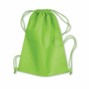 zainetto leggero in nylon con cordini verde lime 48